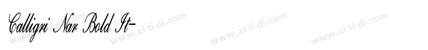 Calligri Nar Bold It字体转换 Calligri Nar Bold It字体转换